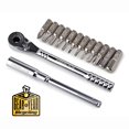 thumbnail image 4 of Prestacycle Pro Ratcheting T-Handle Tool Set, Heavy-Duty 60 Nm T-Handle Ratchet with 12-Piece 1/4" Hex Bit Set, Portable T Handle Screwdriver Set with Neoprene Case for Bike Repair & Maintenance, 4 of 4