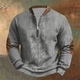 thumbnail image 3 of Ahabrexf Men's Printed Half Zipper Long Sleeve Round Neck Top Shirt, 3 of 3