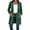 (New42)Green, variant on Ladies Mid Length Hooded Ribbed Knit Coat Casual Fall Winter Warm Layering Outer Jacket Daily Walking Loose Fit Outerwear
