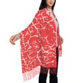 thumbnail image 4 of Honeii Beef2 Print Scarf Oversized Scarf Tassel Fall Winter Thick Scarf Warm Shawl Women,Women's Scarves & Wraps, 4 of 8