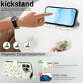 thumbnail image 2 of Dteck for iPhone 13 Wallet Case with Card Holder, Shockproof PU Leather Flip Cover with RFID Blocking Protective Phone Case with 3 Card Slots Kickstand & Wrist Strap for Women and Men, C, 2 of 7