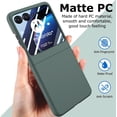 thumbnail image 4 of for Motorola Razr+ 2023 Case with Integrated Glass Screen Protector, Slim Matte Hard PC Back Cover Scratch-Resistant Full Coverage Phone Case for Moto Razr Plus 2023 - Green, 4 of 6