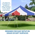 thumbnail image 5 of Party Tents Direct Weekender Outdoor Canopy Pole Tent w/Sidewalls, Red White and Blue, 20 ft x 20 ft, 5 of 8