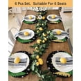 thumbnail image 4 of 15 Inch Round Placemats Set of 6, Black Christmas Tree Non Slip Heat Insulation PP Table Mats, Green Golden Xmas Tree Snowflake Winter Washable Place Mats for Kitchen Dining Party Table Decor, 4 of 7