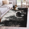 thumbnail image 3 of 3x5 Washable Area Rug, Brown Bear Non-Slip Rectangle Rug for Living Room Bedroom, Black Bear Forest Animal Modern Art Vintage Indoor Low Pile Floor Mat for Home Decor, 3 of 9