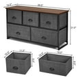 thumbnail image 4 of Kadyn Wide Chest of Drawers Dresser for Bedroom, Dresser Storage Tower with 5 Foldable Cloth Storage Cubes, Gray, 4 of 9