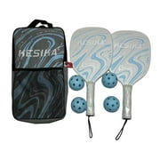Pickleball Paddles 4 Balls Fiberglass Rackets Pickleball Racquets Blue