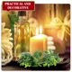 thumbnail image 3 of KAKOWELY 2 velas de pilar con forma de corona, velas verdes, velas para cenas y fiestas., 3 of 4
