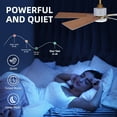 thumbnail image 3 of Dextrus 52in Modern White Gold Ceiling Fan with Light and and APP Control, Smart Ceiling Fan with 6-Speed 5 Blades, 3 of 10