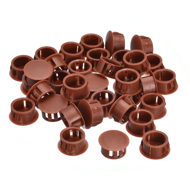 Unique Bargains 36Pack 16mm(5/8') Plastic Hole Plugs Panel Flush Type Knockout Locking Plugs, Red