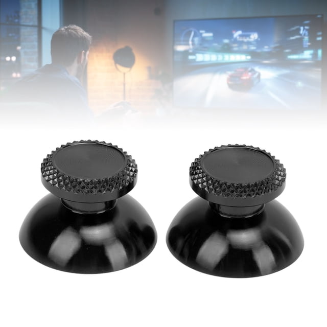 Sticks pour Manette, 2 Pcs Poignée de Pouce en Métal de Remplacement pour Console de Jeu Portative, Accessoires de Sticks Analogiques en Alliage d'Aluminium
