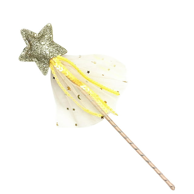 Tholdsy Cat Teaser exquisitos accesorios de fiesta brillo estrella de cinco puntas disfraz de Navidad chica varita Cosplay Prop favores Angel Stick Juguetes Oro Tholdsy FN010386-03B
