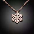 thumbnail image 5 of EOEMY Rose Platinum Plated Necklace Pendant Snow Flake 20 Inches 1mm Lobster B129-Rose Gold, 5 of 6