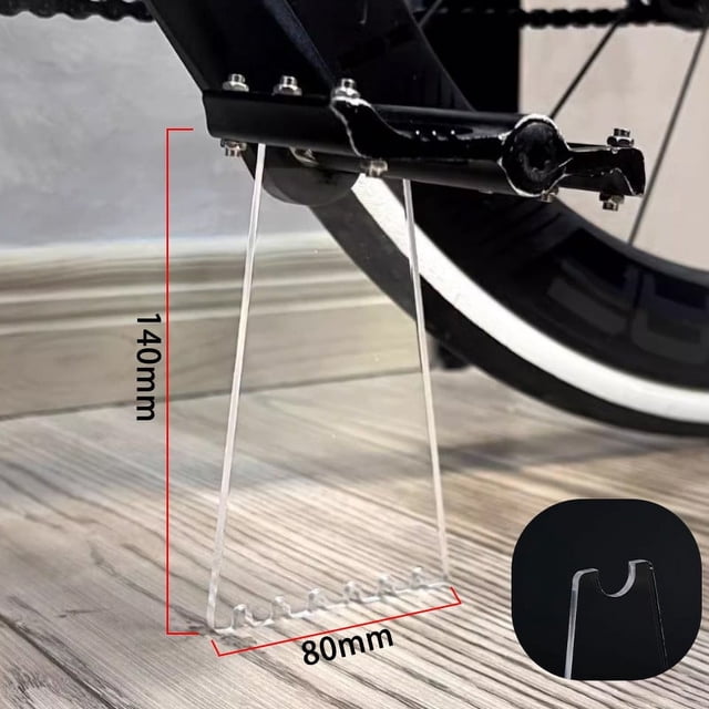 Mosiee 2Pcs Bike Kickstand Portable Clear Acrylic Foot Support Bracket For Mountain Road Bike Display Rack Cycling Replace Accessories