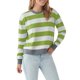 thumbnail image 1 of Sudadera a Rayas para Mujer, Manga Larga, Cuello Redondo, Sencillo, Agradable para la Piel, Jersey Delgado de otoño, Tops para Citas en casa, Trabajo, Verde, XL, 1 of 4