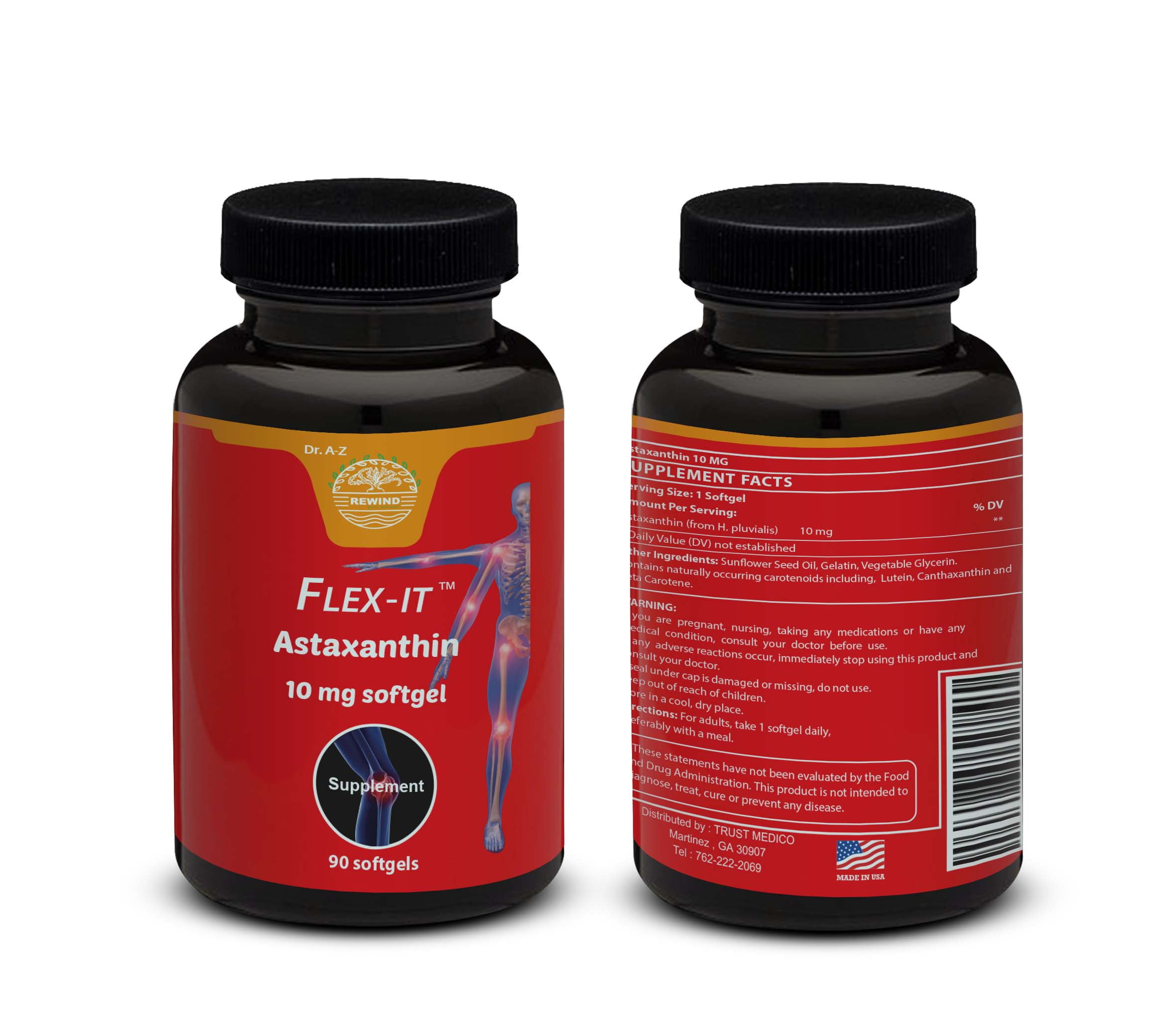 Astaxanthin 10mg Softgel Capsules Astaxanthin Supplement Natural