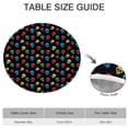 thumbnail image 6 of Black Colorful Skull Pattern Round Fitted Tablecloth with Elastic Edge,Dining Table Cover Waterproof,Outdoor Round Tablecloth for Camping,Dining,Indoor and Outdoor, 6 of 7
