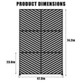 thumbnail image 3 of Garvee 72" x 47" Galvanized Steel Metal Privacy Screen, Freestanding Outdoor Decorative Garden Panel with Stand, Heavy Duty Room Divider for Patio, Balcony & Indoor Use (Diagonal Stripes), 3 of 8