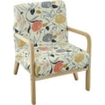 thumbnail image 1 of Housse de Chaise Moderne Mi-Siècle Imprimée Extensible pour Fauteuil de Lecture Housses de Chaise de Salon (Fleur), 1 of 6