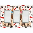 thumbnail image 1 of Metal Light Switch Plate Cover Ice Cream Pug Unicorn Dog Paw Bones DOG048, 1 of 13