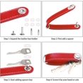 thumbnail image 4 of Llavero de cuero | Llavero para hombre | Llavero desmontable | Llavero inteligente de bolsillo, caja de regalo de moda, rojo JM JM, 4 of 5