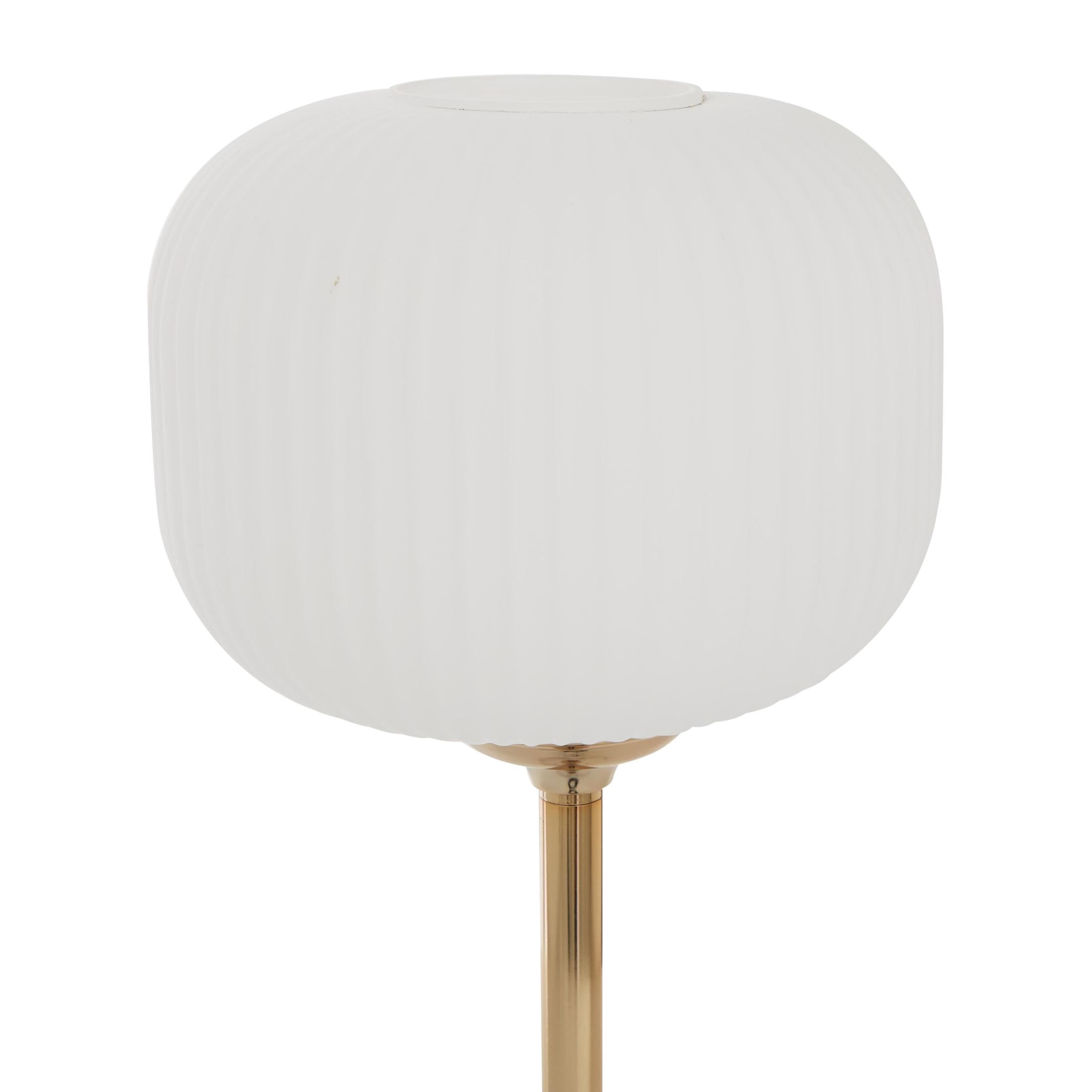 CosmoLiving by Cosmopolitan 23" White Table Lamp with White Glass Shade