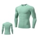 thumbnail image 2 of Blusas y camisas de manga larga con cuello redondo para hombre, estilo casual, de color liso, para correr, fitness, secado rápido, de poliéster., 2 of 8