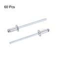 thumbnail image 4 of Unique Bargains 3.2mm Diameter 7mm Grip Length Silver Tone Aluminum Blind Rivets 60 Pack, 4 of 4