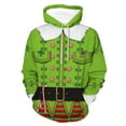thumbnail image 1 of LUOGENLI Sweat à Capuche Graphique pour Hommes Hiver Noël Imprimé Décontracté Sport Ample Vert Taille TTTG, 1 of 2