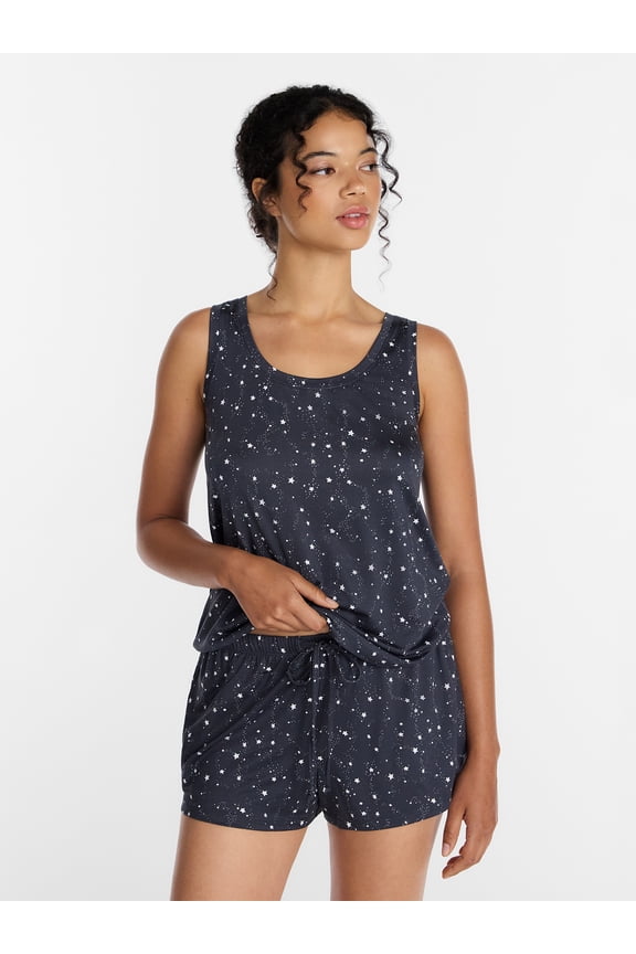 Women's Tank Top and Shorts Pajama Set, 2-Piece, Sizes XS-3X