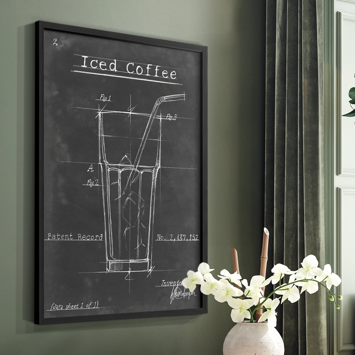 Morning Routine IV Framed Print in Black Solid Wood Framed Print No Nail Hanging