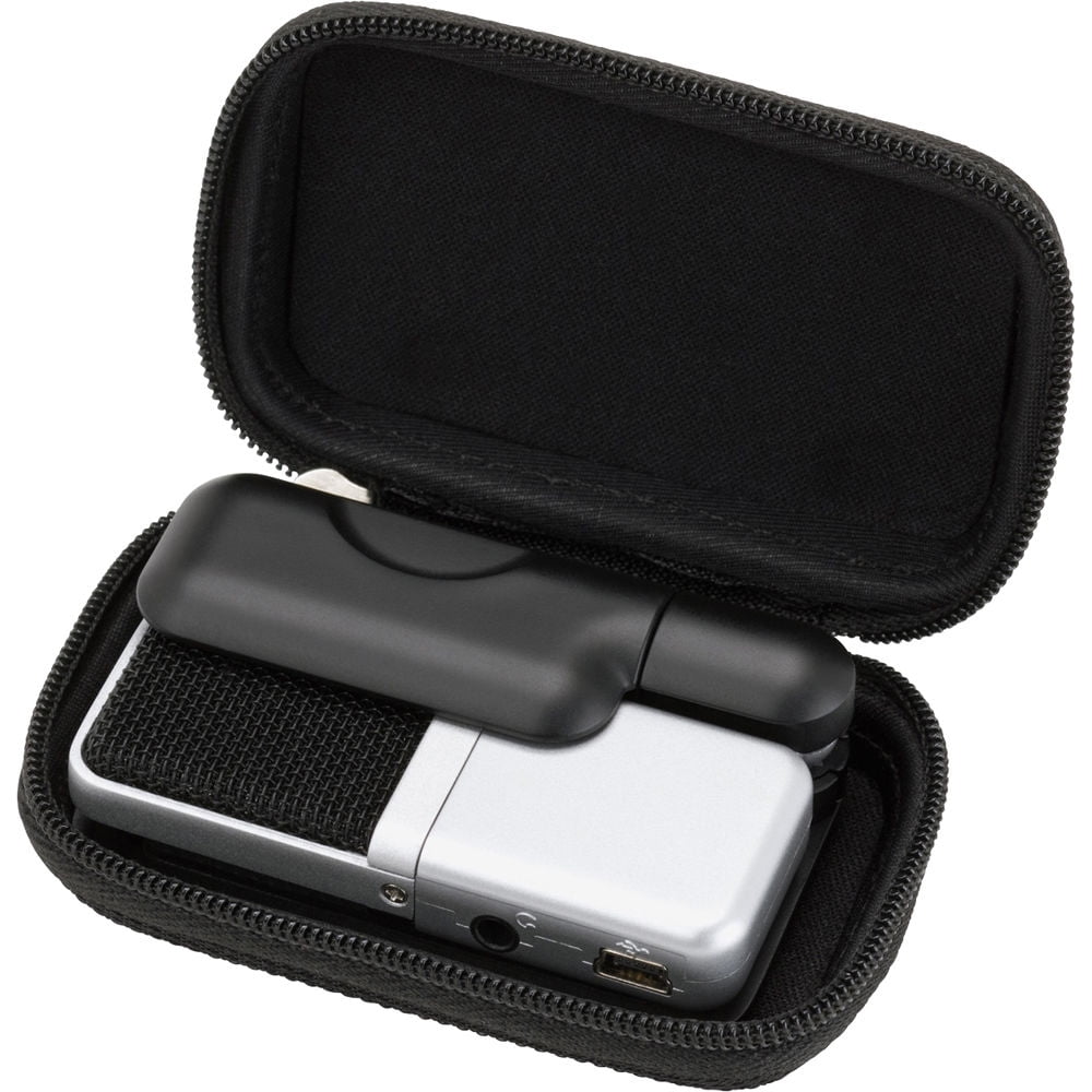 Samson Go Mic Portable Clip-on USB Condenser Microphone (Titanium)- USB 2.0 Hub with Individual LED lit Power Switches + Cleaning Cloth