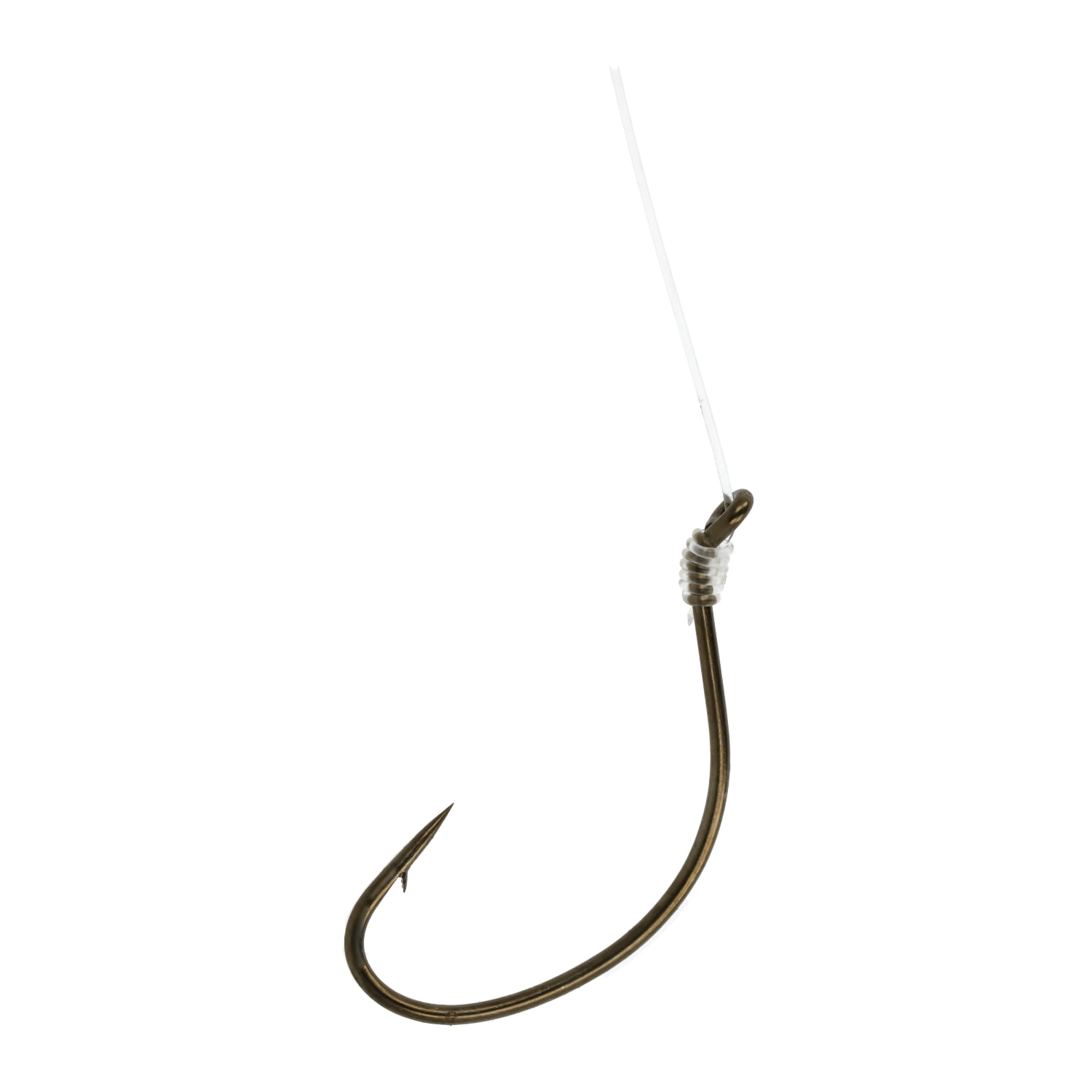 (6 pack) Eagle Claw 147H-2 Snelled Kahle Hook, Bronze, Size 2, 6 Pack