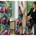 thumbnail image 5 of Soimoi Purple Cotton Cambric Fabric Tropical Leaves Print Fabric by Yard 56 Inch Wide, 5 of 7