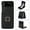 Black, variant on Fashion Business style fastened ring folding phone leather case for Samsung Flip 3