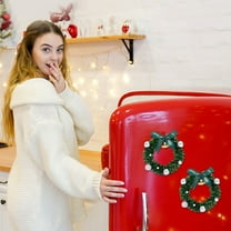 Mecorevxz Christmas Decorations Magnetic Wreath Simulation Christmas Wreath Magnetic Refrigerator Magnet