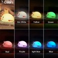 thumbnail image 3 of Luz Nocturna Portátil para Niños, CNSUNWAY Luz Nocturna 7 Colores LED Lámpara de Gato de Silicona, USB Recargable Pequeño Gato Lindo Lámpara que Cambia de Color para Niños Niñas Bebé Regalo de Cumple, 3 of 5