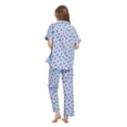 thumbnail image 4 of Kolipajam 100% Cotton Pajamas For Women Short-Sleeve Long Pants PJS Button Down Sleepwear, 4 of 5
