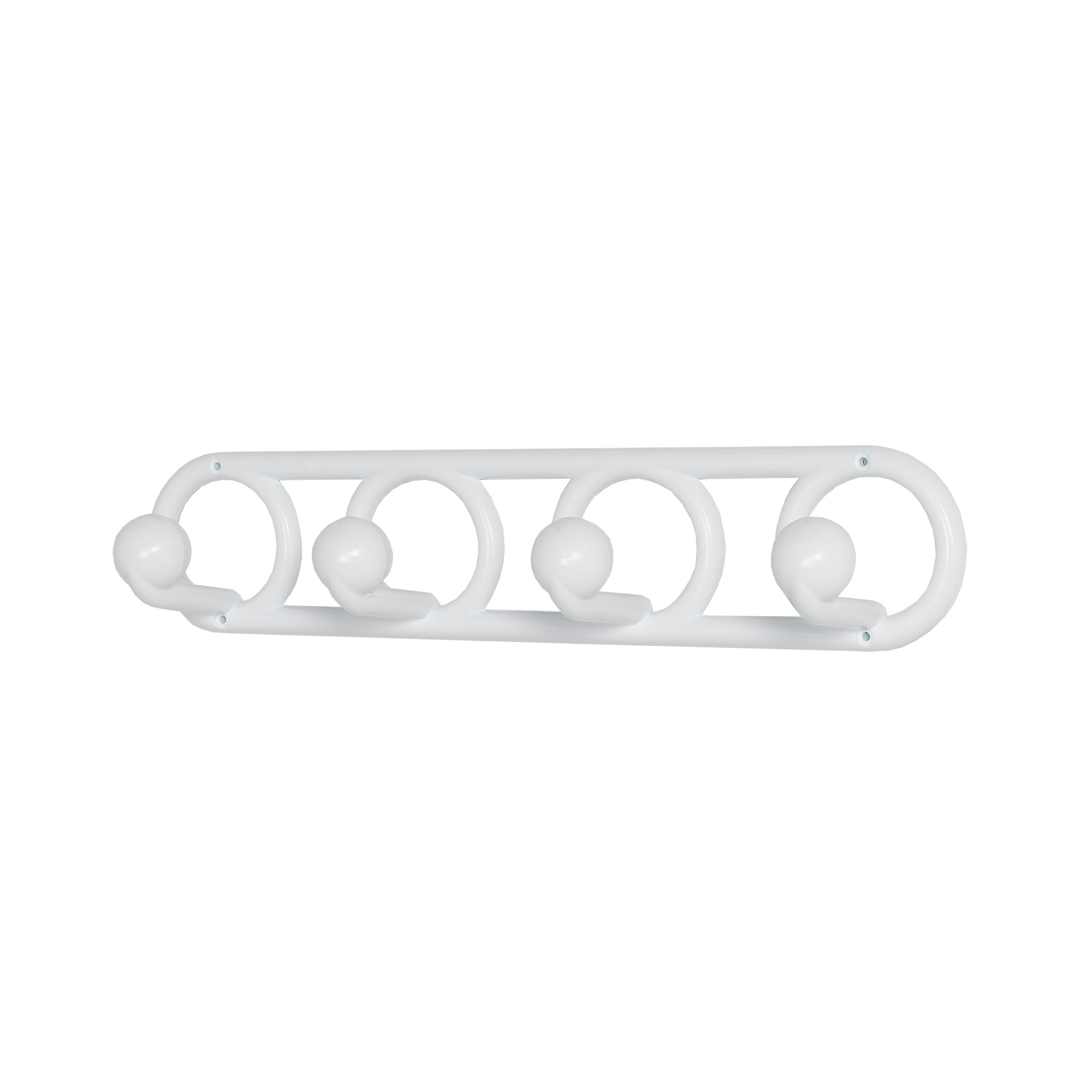 Neatfreak Wall-Mounted 4-Peg Heavy-Duty Plastic Hook, White, 1 Piece