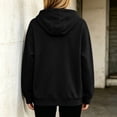 thumbnail image 6 of SSZMDLB Women Plus Size Hooded Sweaters Fall Winter Long Sleeve Zip Up Casual Loose Fit Blouses Soft Fleece Pullover Tops, Black XL, 6 of 6