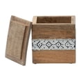 thumbnail image 2 of Foreside Home & Garden Antique White Wood Jewelry Trinket Storage Box with Handle, 2 of 7