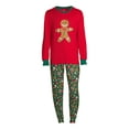 thumbnail image 6 of Jolly Jammies Men's Gingerbread Holiday Matching Family Pajamas Set, 2-Piece, Sizes S-2XL, 6 of 6