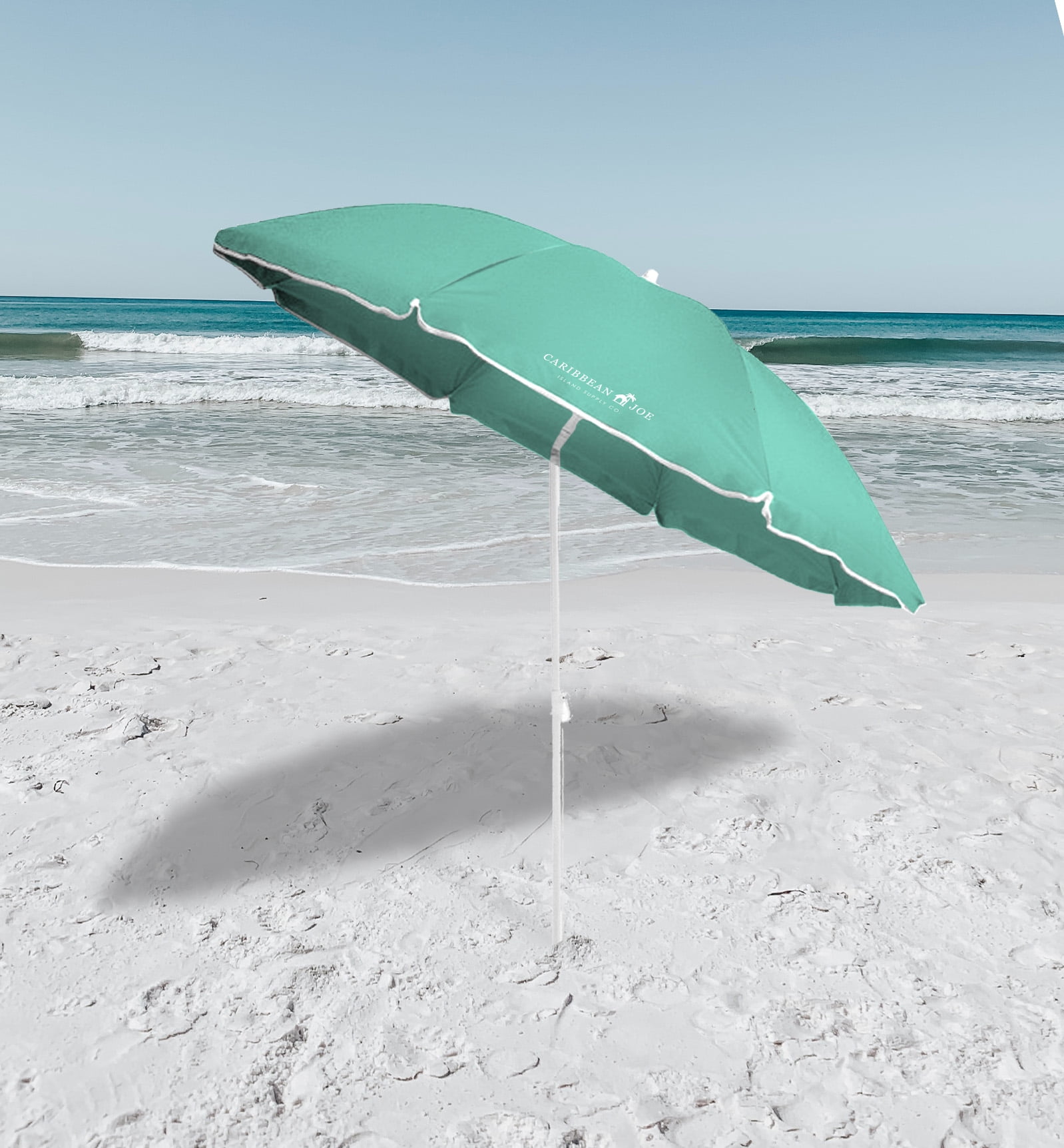Caribbean Joe 6ft Beach Umbrella with UV Protection and Matching Case