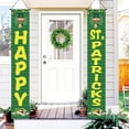 thumbnail image 2 of Junepar 2Pcs St Patrick's Day Door Hanging Banner Decoration St Patrick's Front Porch Door Cover Green Shamrock Welcome Sign Backdrop for Irish Party Home Wall Decor #A5, 2 of 6