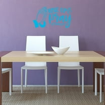 VWAQ Rise Up and Pray, Vinyl Wall Art Christian Decal Quote Religious Home Decor