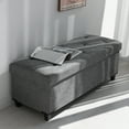 thumbnail image 3 of Fabric Storage Ottoman, Bench for Entryway and Bedroom, 43.31"x16.73"x15.75", Gray, 3 of 10