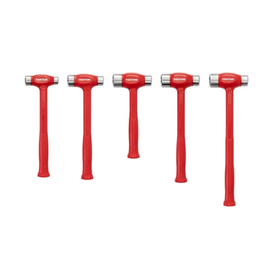 TEKTON Flat Steel Face Dead Blow Hammer Set, 5-Piece (26, 36, 43, 47, 50 oz.) | HDB94002
