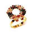 thumbnail image 1 of Navidad de acero inoxidable anillo de servilleta de navidad Papel portátil Portátiles Portatarios Banquete Mesa de mesa Decoración del restaurante Ornamento de la corona Inevent HA009763-02, 1 of 6