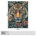 thumbnail image 4 of BCIIG Pink Green and Turquoise Tapestry Tibet Tiger Blankets  Chinoiserie Asian Aesthetic Tapestry Flannel Fleece Blanket Home Decoration Bedroom Decor Living Room Door Curtain 40x50in, 4 of 6