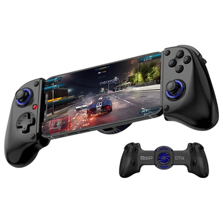 husxh D11S Wireless Telescopic Gamepad Controller Hall Trigger BT 5.2 Extendable Gaming Controller Support Turbo/Dual Vibration with Cooling Fan/Programmable Back Buttons for Android/Apple IOS/SWITCH